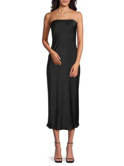 Ramy Brook Women's Shauna Strapless Open-back Midi-dress In Black