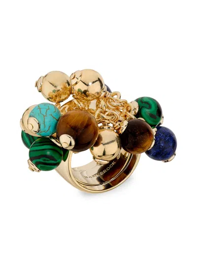 Ramy Brook Women's Sienna Goldtone & Multi-stone Ring In Blue Multi