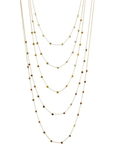 Ramy Brook Women's Sierra Goldtone & Glass Crystal Layered Station Necklace