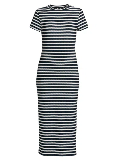 Ramy Brook Women's Skye Striped T-shirt Midi-dress In Blue