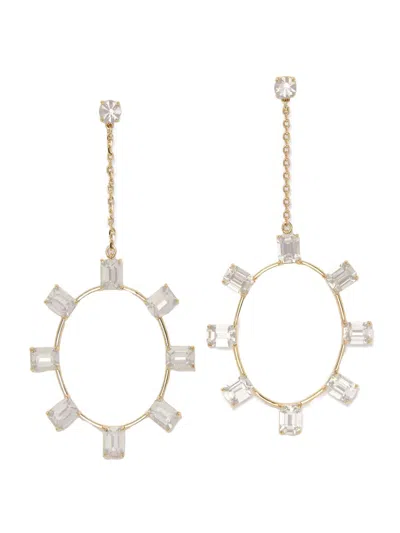 Ramy Brook Women's Stone Jewelry Alanna Goldtone & Cubic Zirconia Drop Earrings In White