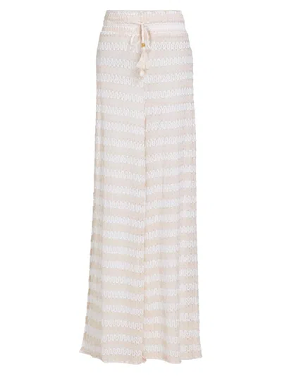 Ramy Brook Women's Swirl Glora Metallic-knit Wide-leg Cover-up Pants