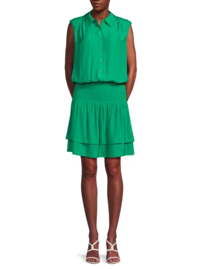 Ramy Brook Women's Tabitha Layered Mini Dress In Fresh Green