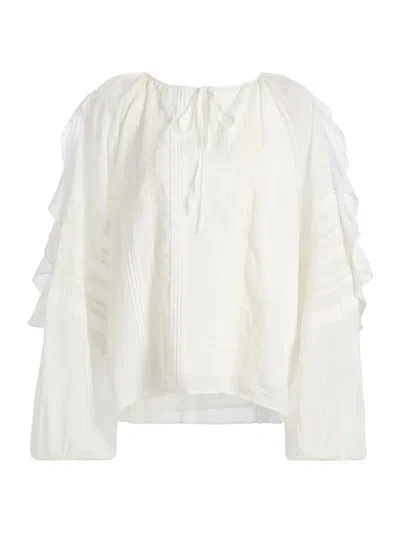 Ramy Brook Women's Tamara Ruffled Cotton Top In White