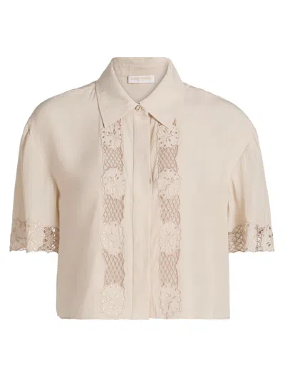 Ramy Brook Women's Tania Lace Short-sleeve Blouse In Neutral