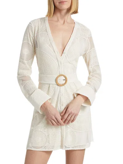 Ramy Brook Women's Teresa Embroidered Belted Minidress