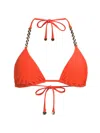 Ramy Brook Terry Triangle Bikini Top In Orange