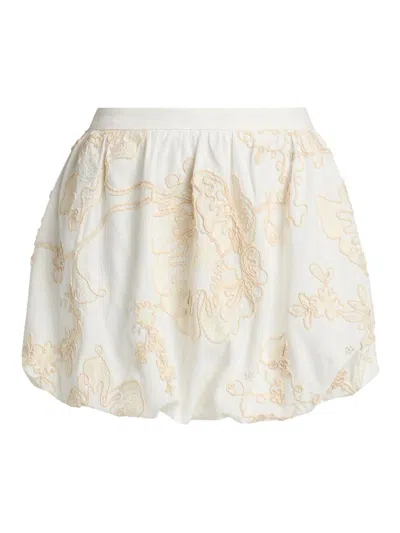 Ramy Brook Women's Thalia Linen-blend Miniskirt In White