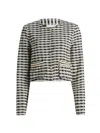 Ramy Brook Thomas Metallic Check Jacket In Black