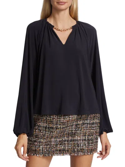 Ramy Brook Women's Varinda Chain-embellished Blouse In Black