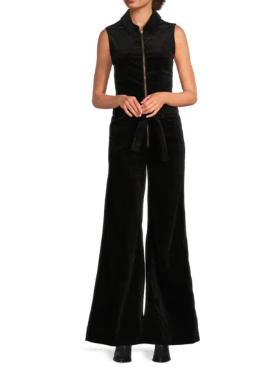 Ramy Brook Women's Velvet Jemma Jumpsuit In Black