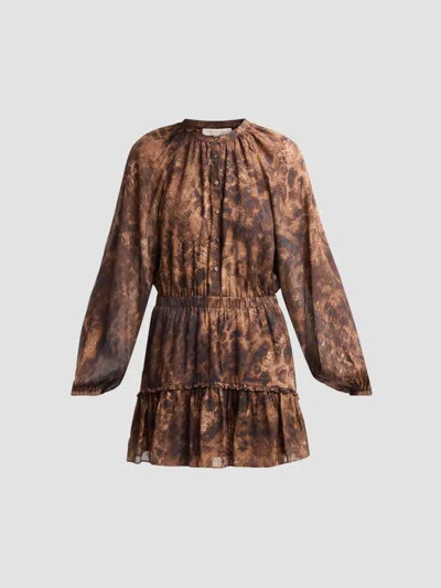 Ramy Brook Women's Vivi Printed Silk-blend A-line Mini Dress In Purple