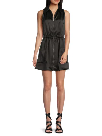 Ramy Brook Women's Zip-front Sleeveless Minidress In Black
