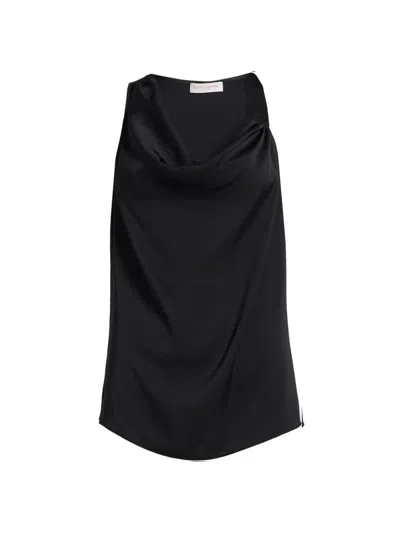 Ramy Brook Women's Zoe Satin Tank In Black