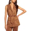 Ramy Brook Austin Faux Suede Vest In Brown