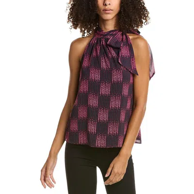 Ramy Brook Womens Cut Out Layered Halter Top In Pink