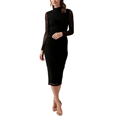 Ramy Brook Womens Midi Embellished Bodycon Dress