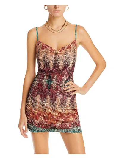 Ramy Brook Womens Sequined Mini Mini Dress In Multi