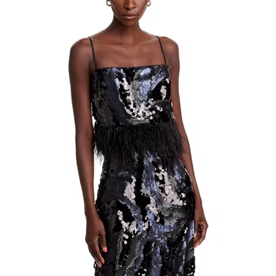 RAMY BROOK WOMENS SEQUINED POLYESTER CROPPED