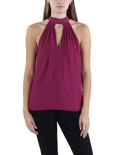 Ramy Brook Womens Tie Neck Sleeveless Halter Top In Purple