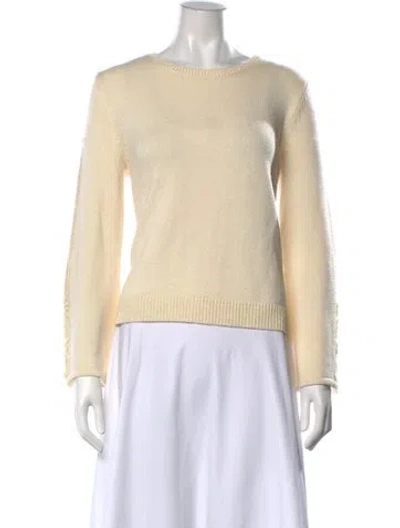 Pre-owned Ramy Brook Wool Crew Neck Sweater In Neutrals