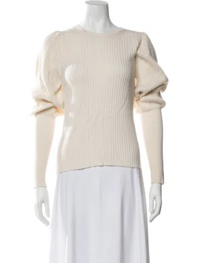 Pre-owned Ramy Brook Wool Crew Neck Sweater In Neutrals