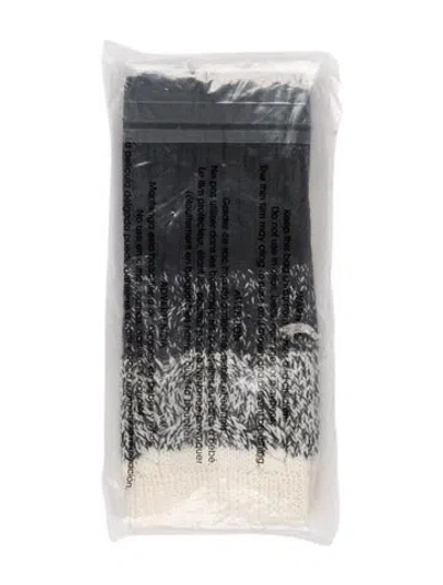 Pre-owned Ramy Brook Wool Fingerless Gloves W/tags In Black/neutrals