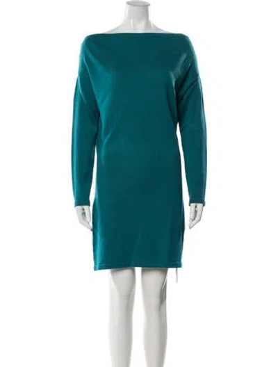 Pre-owned Ramy Brook Wool Knee-length Dress In Blue