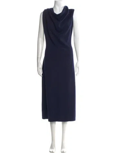 Pre-owned Ramy Brook Wool Long Dress In Blue