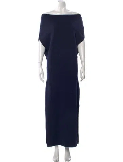 Pre-owned Ramy Brook Wool Long Dress In Blue