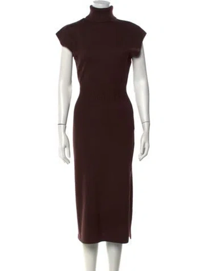 Pre-owned Ramy Brook Wool Long Dress In Brown