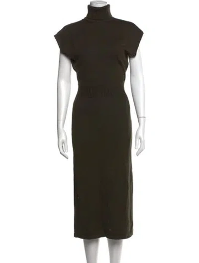 Pre-owned Ramy Brook Wool Long Dress W/ Tags In Green