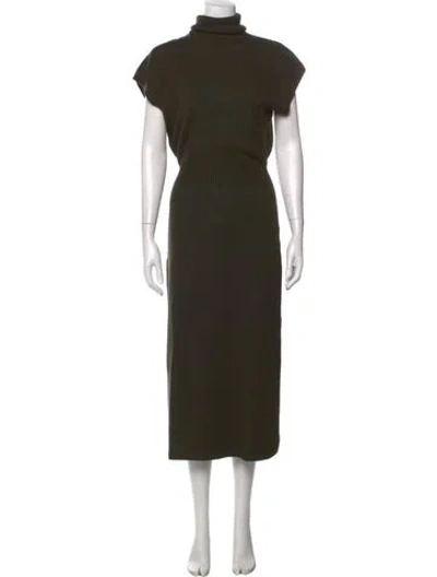 Pre-owned Ramy Brook Wool Long Dress W/ Tags In Green