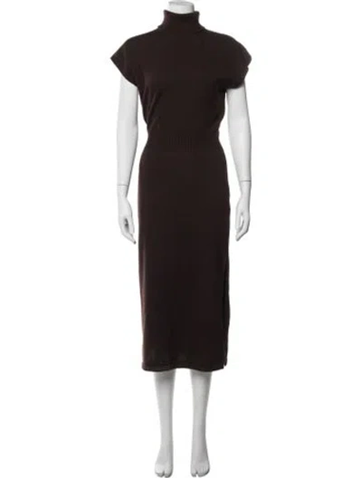 Pre-owned Ramy Brook Wool Midi Length Dress In Brown