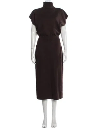 Pre-owned Ramy Brook Wool Midi Length Dress W/ Tags In Brown