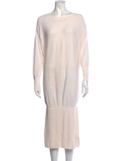 Pre-owned Ramy Brook Wool Midi Length Dress W/ Tags In Neutrals