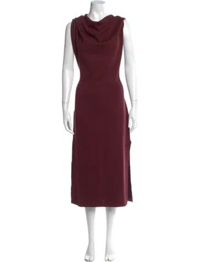 Pre-owned Ramy Brook Wool Midi Length Dress W/ Tags In Red