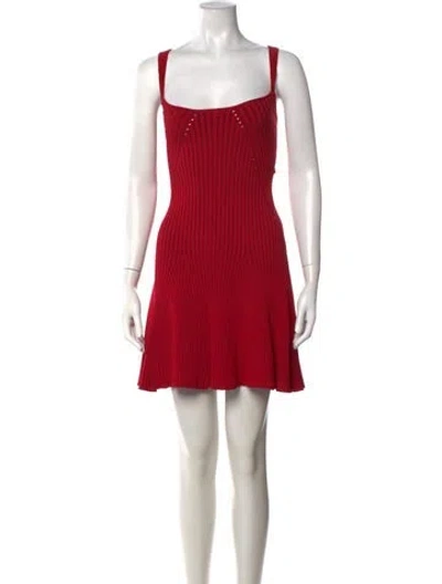 Pre-owned Ramy Brook Wool Mini Dress In Red