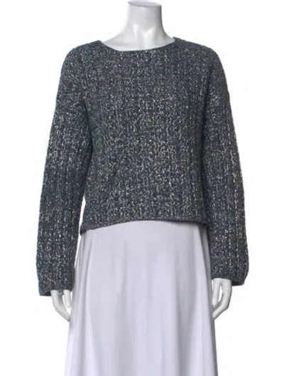 Pre-owned Ramy Brook Wool Patterned Sweater In Blue