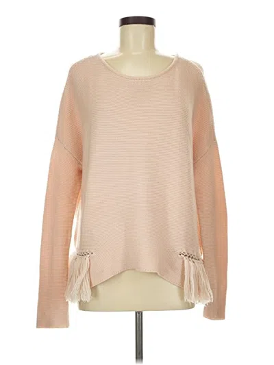 Pre-owned Ramy Brook Wool Pullover Sweater In Tan