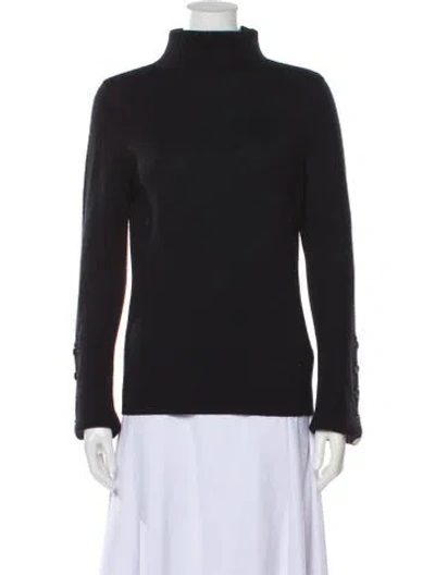 Pre-owned Ramy Brook Wool Turtleneck Sweater In Black