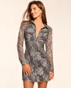Ramy Brook Wyatt Mesh Button Down Mini Dress In Multi