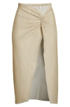 Ramy Brook Xana Scallop Metallic Cover-up Skirt In Neutral