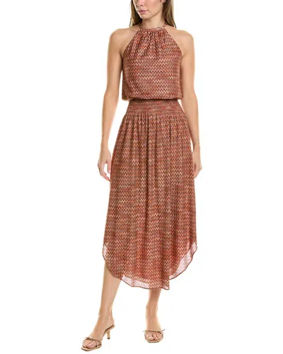 Ramy Brook Yamira Midi Dress In Orange