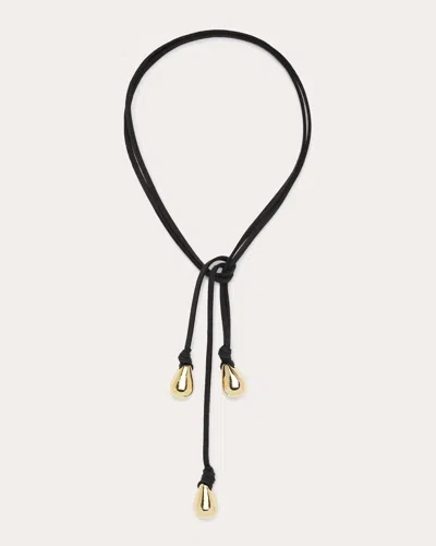 Ramy Brook Yara Suede Tie Necklace In Black