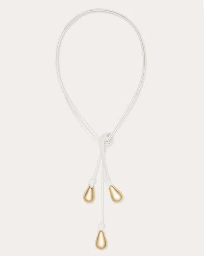 Ramy Brook Yara Suede Tie Necklace In White