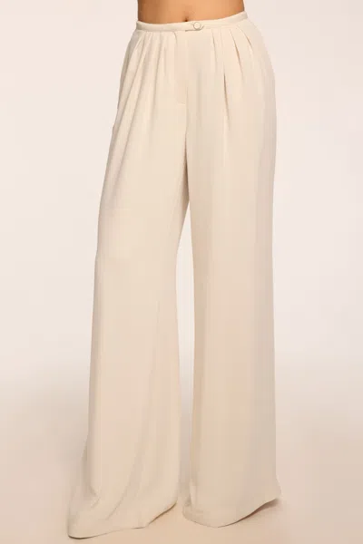 Ramy Brook Yasmine Wide Leg Pleated Pant In Brown