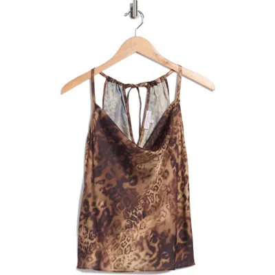 RAMY BROOK RAMY BROOK YOHANA LEOPARD PRINT COWL NECK CAMISOLE