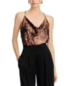 Ramy Brook Yohana Leopard Print Cowl Neck Camisole In Leopard