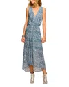 Ramy Brook Yuka V-neck Midi Dress In Chambray Burnout In Blue